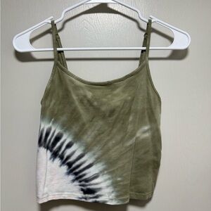 Tie-Dye Green Pink American Eagle Crop Top